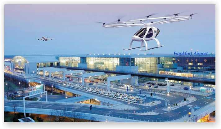 Airports for drones and flying taxis