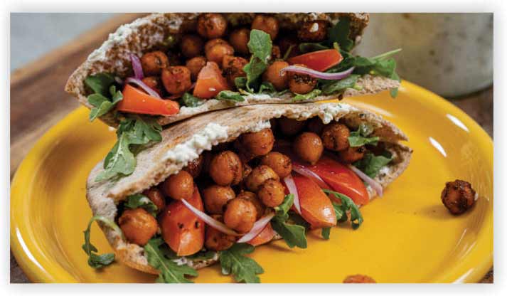 Spicy Chickpea Gyros 