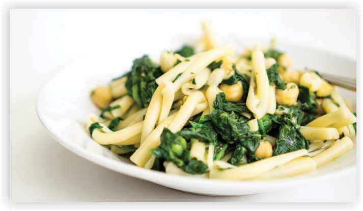 Spinach and Chickpea Pasta 
