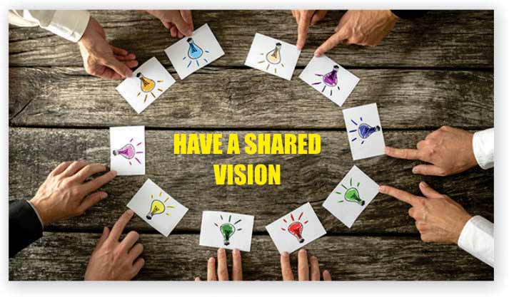HAVE A SHARED VISION: 