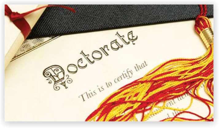  A Doctoral degree can be a blessing